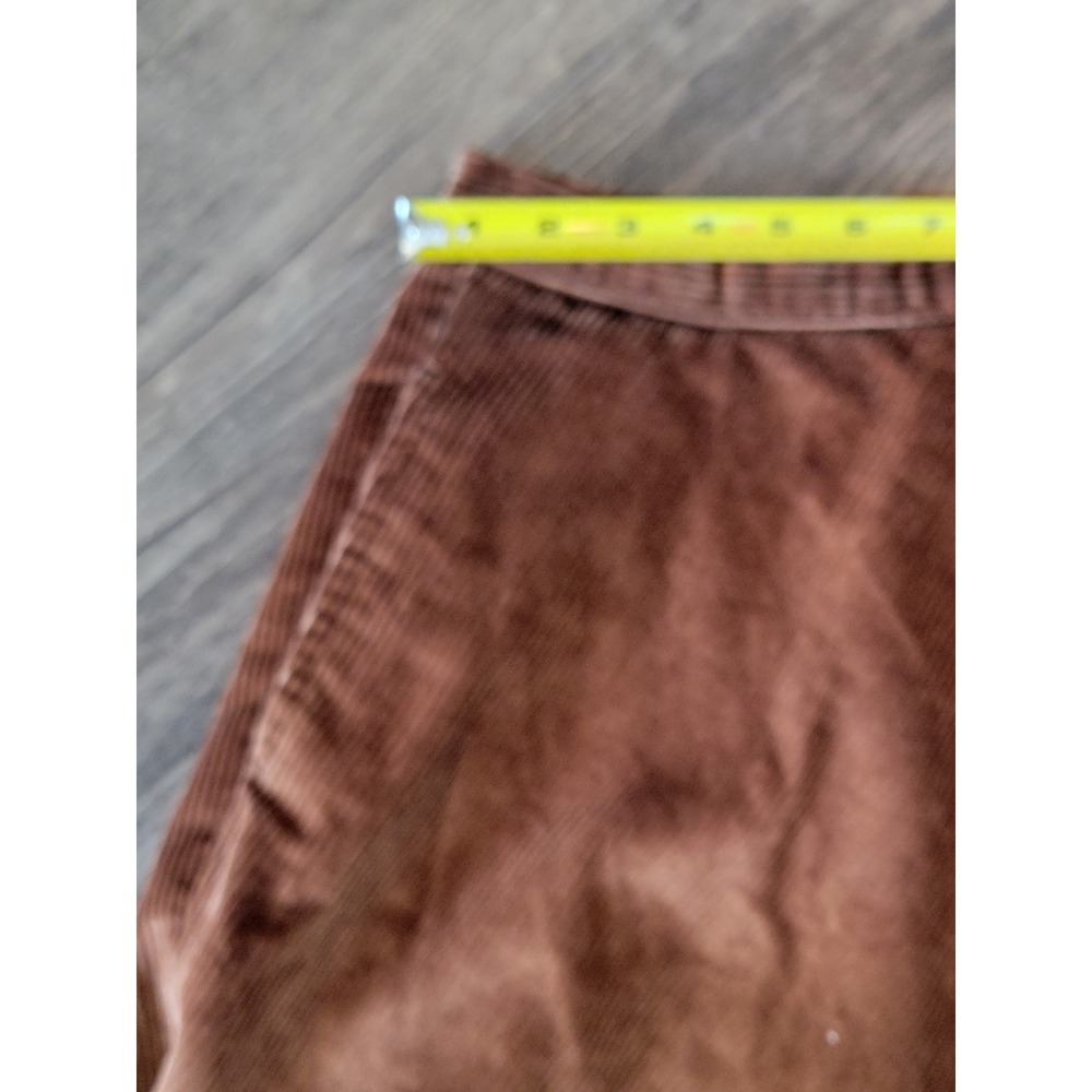 Evan-Picone‎ Vintage Brown Corduroy Midi Skirt High Waist A-Line 29W - Picture 4 of 7